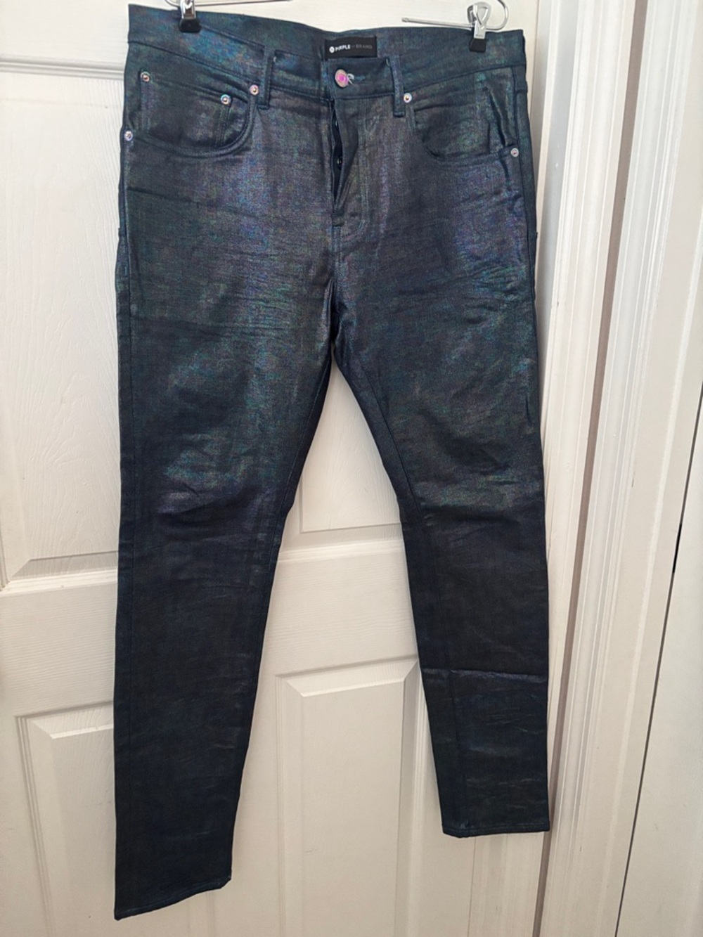 Black Iridescent Men’s Jeans - Slim Fit